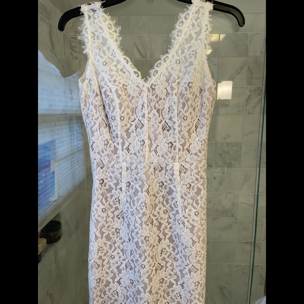 White Shoshanna Lace Dress